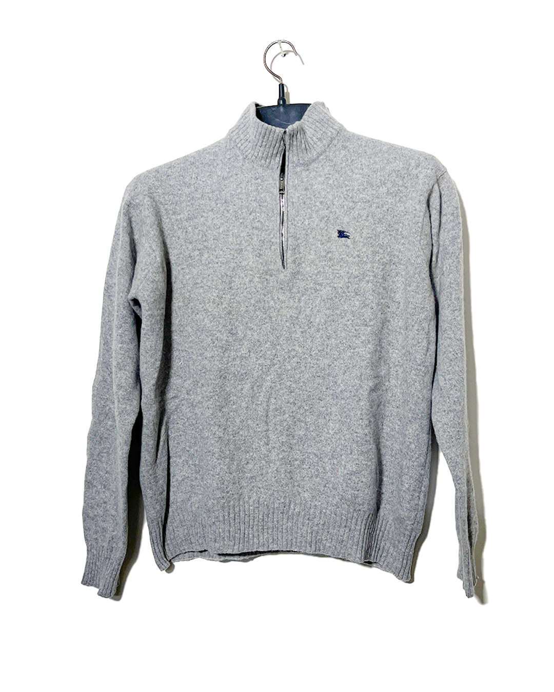 BURBERRY Grey Wool Sweater  – MEDIUM